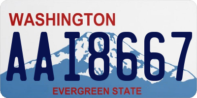 WA license plate AAI8667