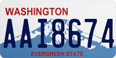 WA license plate AAI8674