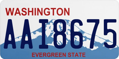 WA license plate AAI8675
