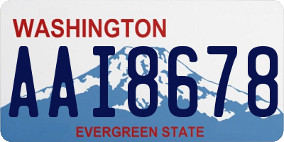 WA license plate AAI8678