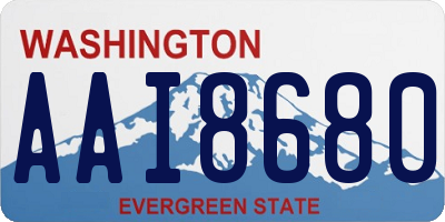 WA license plate AAI8680
