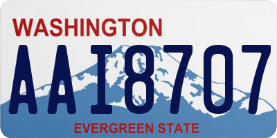 WA license plate AAI8707