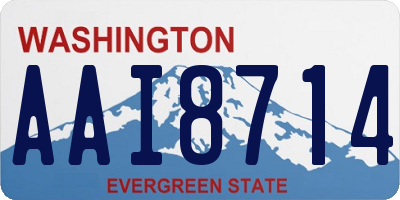 WA license plate AAI8714