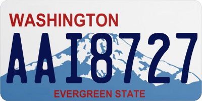 WA license plate AAI8727