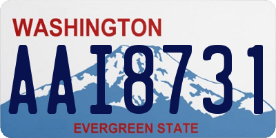 WA license plate AAI8731