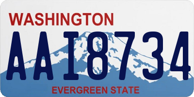 WA license plate AAI8734