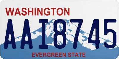 WA license plate AAI8745