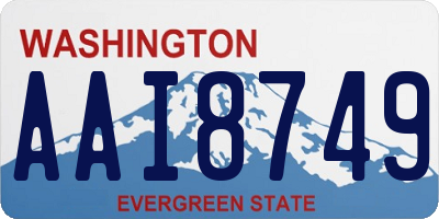 WA license plate AAI8749