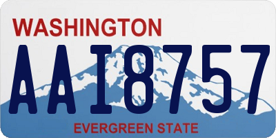 WA license plate AAI8757
