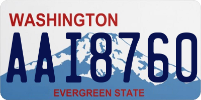 WA license plate AAI8760