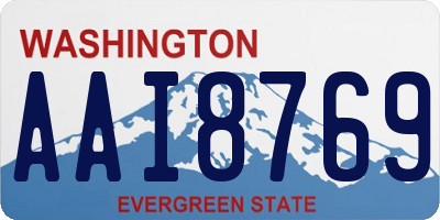 WA license plate AAI8769