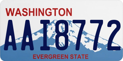 WA license plate AAI8772