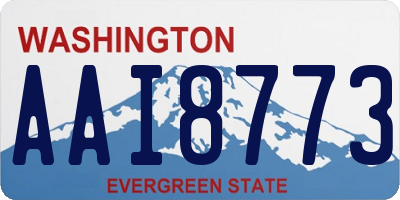 WA license plate AAI8773