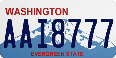 WA license plate AAI8777