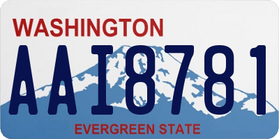 WA license plate AAI8781