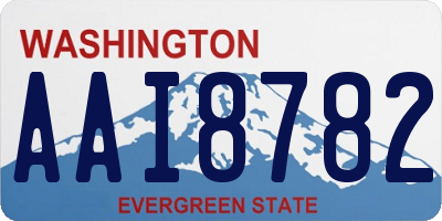 WA license plate AAI8782