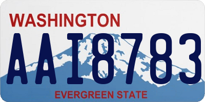 WA license plate AAI8783
