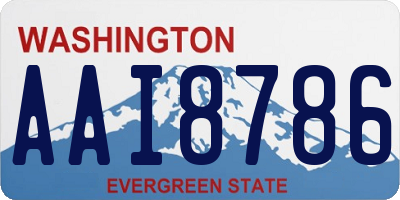 WA license plate AAI8786