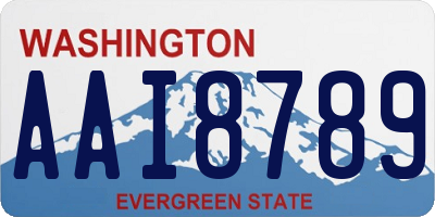 WA license plate AAI8789