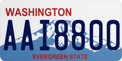 WA license plate AAI8800