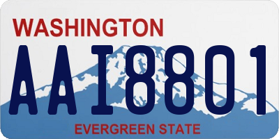 WA license plate AAI8801