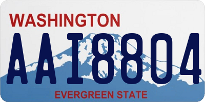 WA license plate AAI8804