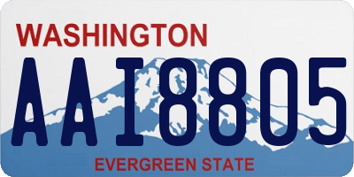 WA license plate AAI8805