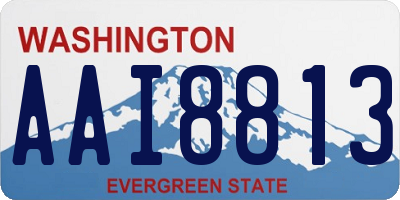 WA license plate AAI8813