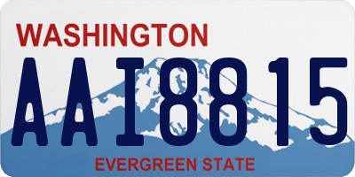 WA license plate AAI8815