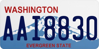 WA license plate AAI8830