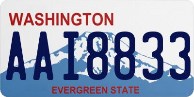 WA license plate AAI8833