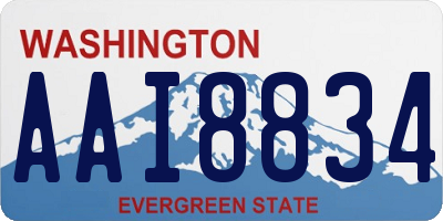 WA license plate AAI8834