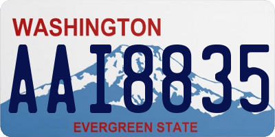 WA license plate AAI8835