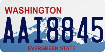 WA license plate AAI8845