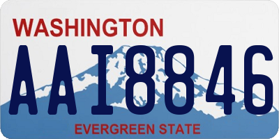 WA license plate AAI8846