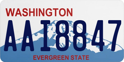 WA license plate AAI8847