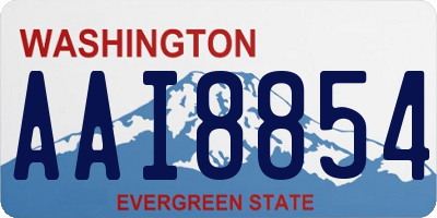WA license plate AAI8854
