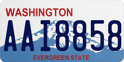 WA license plate AAI8858