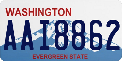 WA license plate AAI8862