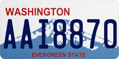 WA license plate AAI8870