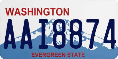WA license plate AAI8874
