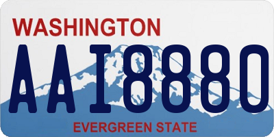 WA license plate AAI8880