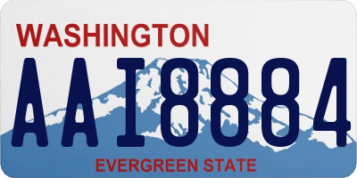 WA license plate AAI8884