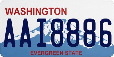 WA license plate AAI8886