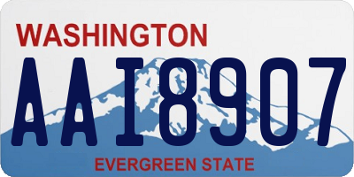 WA license plate AAI8907