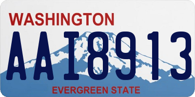 WA license plate AAI8913