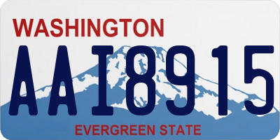 WA license plate AAI8915