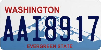 WA license plate AAI8917