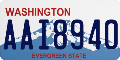 WA license plate AAI8940