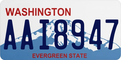 WA license plate AAI8947